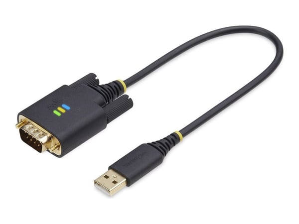 StarTech.com 1P1FFC-USB-SERIAL, Lajittelu, 0,3 m, USB Type-A, DB-9, Hanstik, Hanstik