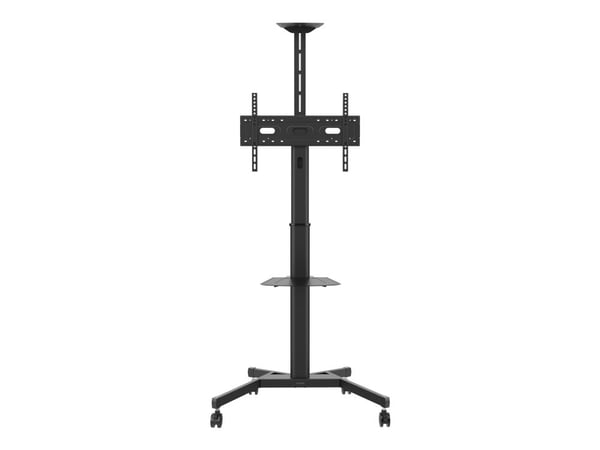 Vision VFM-F19 - Vogn - høydejusterbar - for LCD-skjerm / mini PC - stål - sandblåst svart - skjermstørrelse: 31"-80"