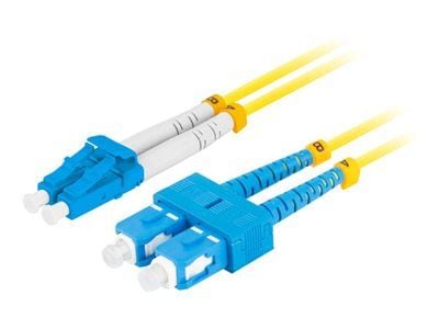 VALOKUITU PATCHCORD SM SC/UPC-LC/UPC DUPLEX 3.0MM LSZH G657A1 3M KELTAINEN LANBERG
