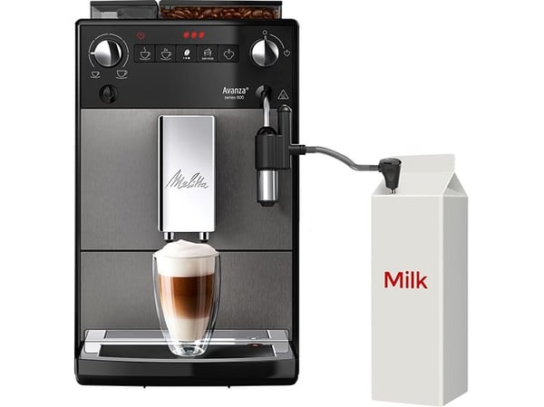 Melitta 22236.0, Melkeslange, Melitta, Svart, Rustfritt stål, 1 stykker, 255 mm, 67 mm