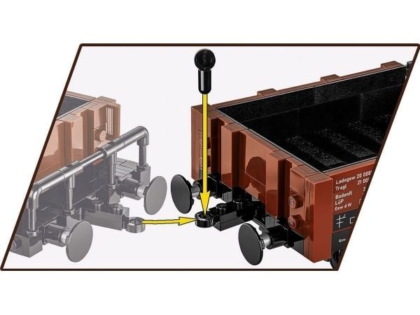 COBI Güterwagen type Ommr 32 LINZ, Byggeklosser, 8 år, 584 stykker