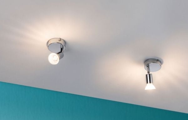 Paulmann 66749, Pinta-asennettavat spottivalot, GU10, 1 lamppu(a), LED, 10 W, Kromi