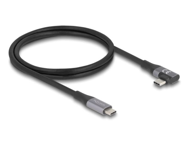 Delock USB 40 Gbps Kabel gewinkelt links / rechts USB PD 3.1 Extended Power Range 240 W 1 m