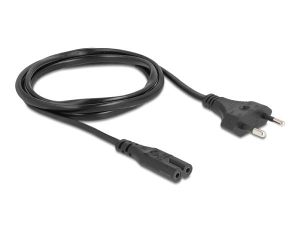 Delock - Strømadapter - AC 100-240 V - 65 watt - utgangskontakter: 2 - svart