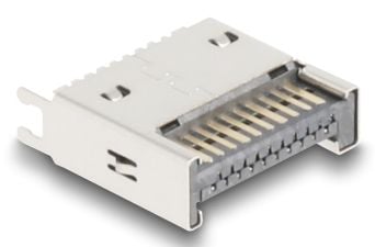 Delock - USB-kontakt - 20 pin USB Type E (hann) Key A, straight til 20 soldering pin - 300 V - 0.5 A - up to 10 Gbps data transfer rate