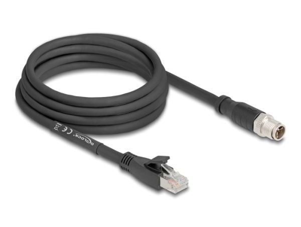 DeLOCK 80580, 3 m, Cat5e, S/FTP (S-STP), M12, RJ-45, Lajittelu