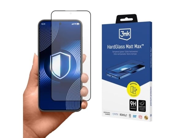 3MK HardGlass, Samsung, Galaxy S24+, Slagbestandig, Ripebestandig, Sort, Gjennomsiktig, 1 stykker