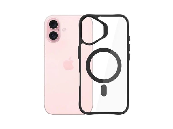 3mk Satin Armor MagCase kanssa MagSafe Apple iPhone 16 - puhelimen tapauksessa läpinäkyvä puhelimen tapauksessa musta kehys