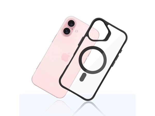 3mk Satin Armor MagCase med MagSafe Apple iPhone 16 - telefondeksel gjennomsiktig med telefondeksel svart Ramme