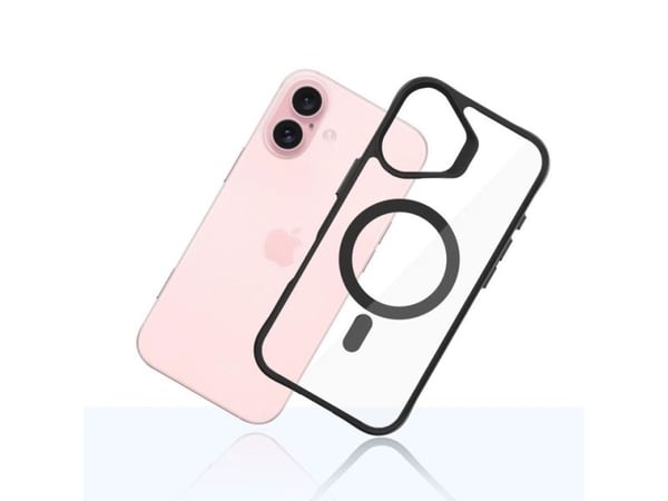 3mk Satin Armour MagCase med MagSafe Apple iPhone 16 Plus - Gjennomsiktig med etui til telefonen i svart ramme