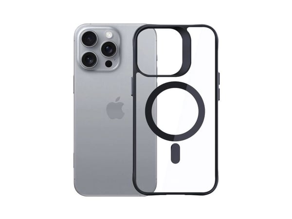 3mk Satin Armor MagCase kanssa MagSafe Apple iPhone 16 Pro - puhelimen tapauksessa läpinäkyvä puhelimen tapauksessa musta kehys