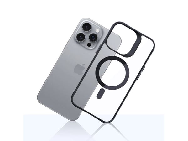 3mk Satin Armor MagCase med MagSafe Apple iPhone 16 Pro - telefondeksel gjennomsiktig med telefondeksel svart Ramme