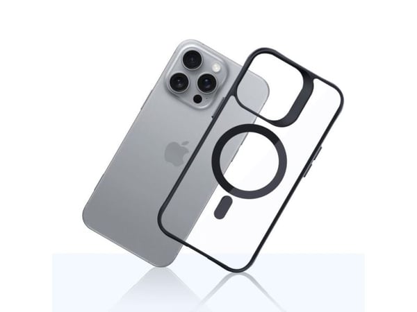3mk Satin Armor MagCase med MagSafe Apple iPhone 16 Pro Max - telefondeksel gjennomsiktig med telefondeksel svart Ramme