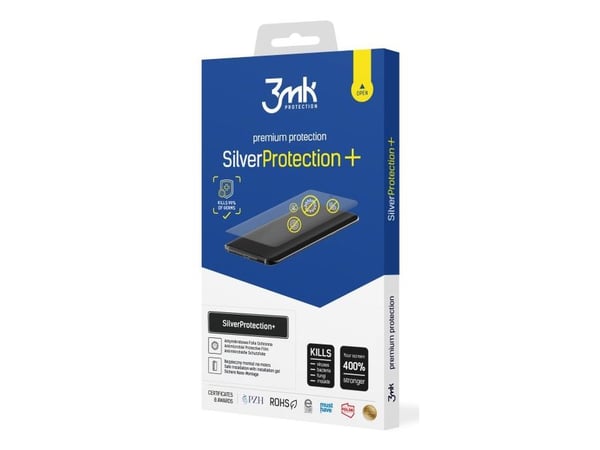3MK SilverProtection+, Samsung, Galaxy S25+, Antibakteriell, Slagbestandig, Ripebestandig, Gjennomsiktig, 1 stykker