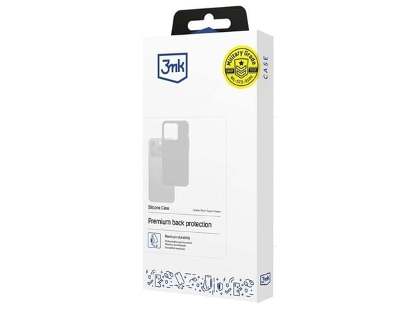 3MK silikondeksel til iPhone 16 Pro Max 6,9" svart/svart