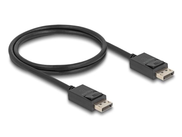 Delock - DisplayPort-kabel - DisplayPort (hann) låst til DisplayPort (hann) låst - DisplayPort 2.1 - 1 m - up to 80 Gbps data transfer rate, 16K 60...