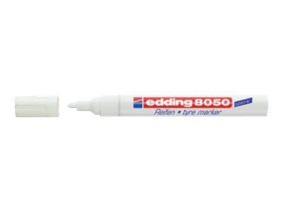 edding 8050 tyre - Markør - permanent - for gummi - hvit - 2-4 mm