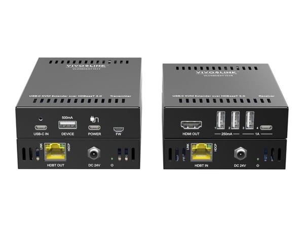 VivoLink - Extender Kit - förlängare för tangentbord/video/mus - HDBaseT 3.0, USB-C - över CAT 6a - USB - upp till 70 m