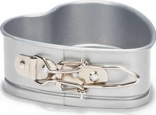 Patisse mini hjerteform 12 cm i stål sølv