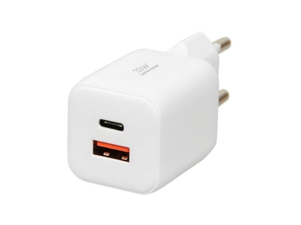 iBOX C-42 - Strømadapter - 33 watt - 3 A - Huawei Fast Charge, QC 3.0, AFC, SCP, Apple 2.4A, USB BC 1.2, Power Delivery 3.0 + PPS - 2 utgangskontak...