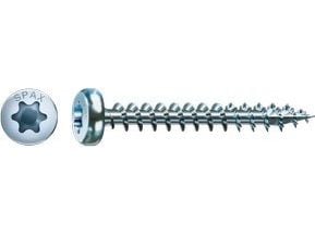SPAX 0201010300123, Skru, Metall, Zink, Tre, Panorama-hode, Torx, Metallisk