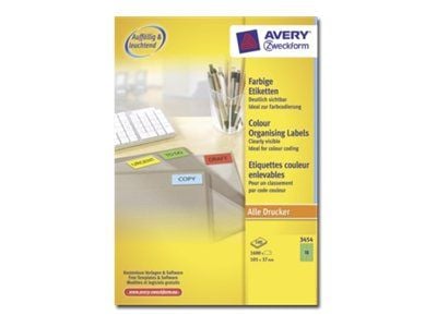 Avery - Grønn - 105 x 37 mm 1600 etikett(er) (100 ark x 16) filmappeetiketter