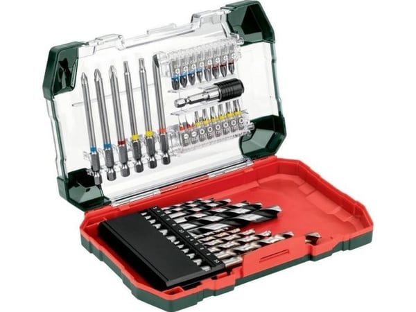 Metabo SP - Borsett - for kryssfinér, bløtt tre, løvtre - 35 deler - torx, phillips, pozidriv, slot - cylindrical