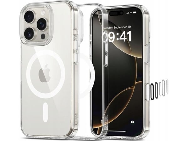 Tech-Protect Flexair Hybrid CC MagSafe-deksel til iPhone 16 Pro - klar