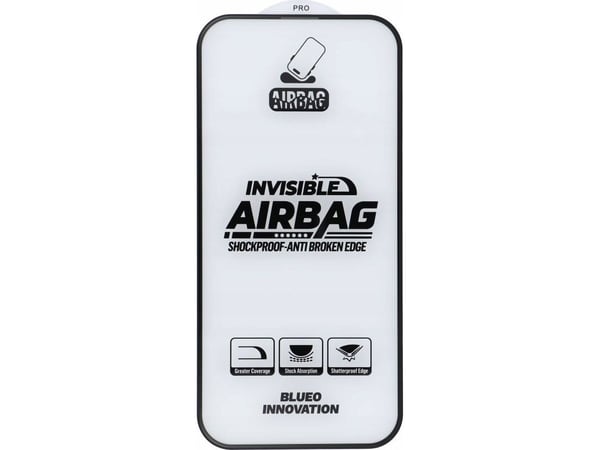 Blueo herdet glass 5D Mr. Monkey Glass til Apple iPhone 15 svart (Airbag Anti-broken)