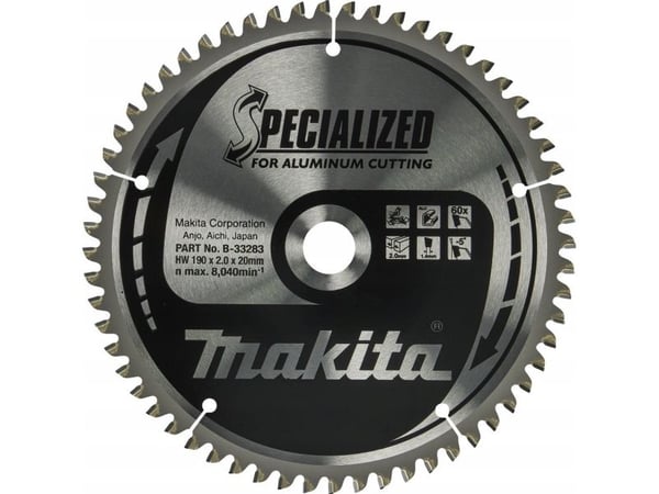 Makita Specialized, Aluminium, 19 cm, 2 cm, 8040 RPM, 2 mm, Makita