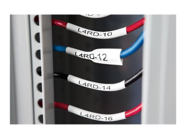 DYMO XTL Heat-Shrink Tube, 12mm, black on white - for XTL 500