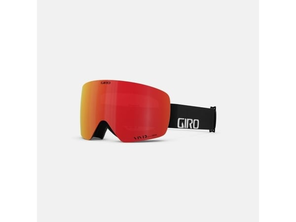 Giro Contour RS Vivid, Unisex, Sylindrisk (flat) linse, Sort, Rød, En Størrelse