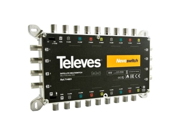 Televes 714601, 9 innganger, 17 utganger, 950 - 2400 MHz, 88 - 862 MHz, 5 dB, 2 dB