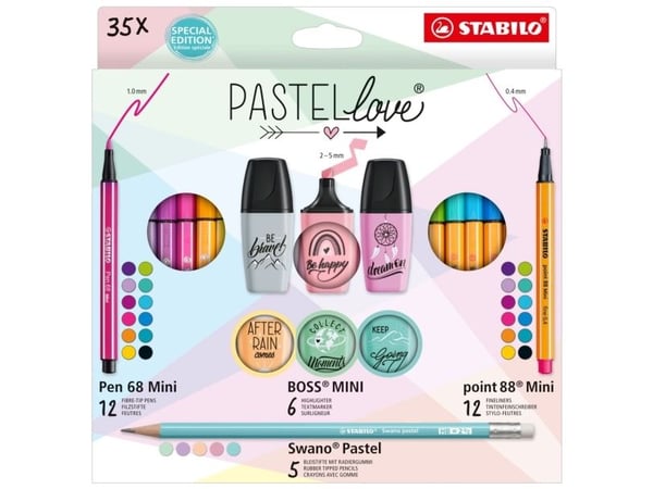 STABILO Pastellove by Hannah Rabenstein, 35 stykker, Flerfarget