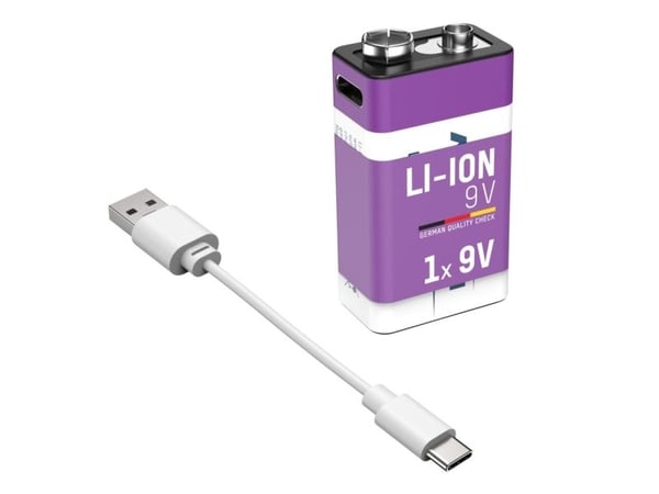 Ansmann 1315-0005, Oppladbart batteri, 9V, Lithium-Ion (Li-Ion), 9 V, 1 stykker, 400 mAh
