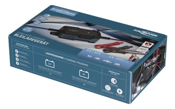 Ansmann 1001-0142, 6 - 12 V, Tyyppi C (Europistoke), 1 A, 230 V, Ylivaraus, Oikosulku, IP65