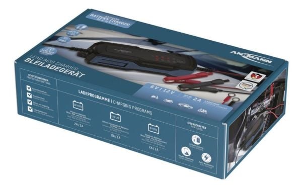 Ansmann 1001-0143, 6 - 12 V, Tyyppi C (Europistoke), 2 A, 230 V, Ylivaraus, Oikosulku, IP65