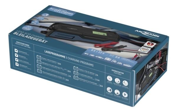 Ansmann 1001-0145, 6 - 14 V, Tyyppi C (Europistoke), 6 A, 230 V, Ylivaraus, Oikosulku, IP65