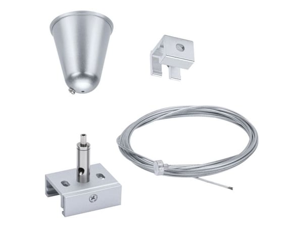 Paulmann 95583, Oppheng av ståltau, Sølv, Metall, Sykehusrom, Restaurant, Butikkrom, Lager, 4,2 cm, 3000 mm