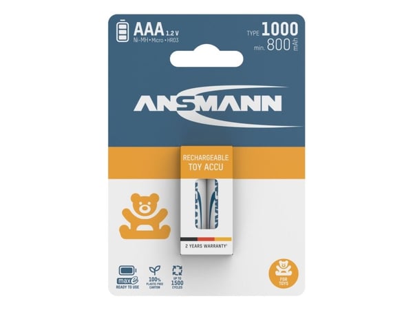 Ansmann 1311-0029, Batteri, Hvit, Gul