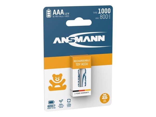 Ansmann 1311-0029, Batteri, Hvit, Gul