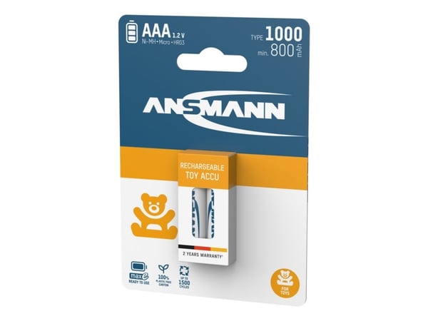 Ansmann 1311-0029, Batteri, Hvit, Gul