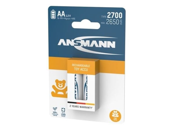 Ansmann 1312-0037, Batteri, Vit, Gul