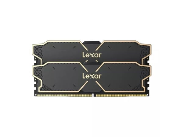 Lexar THOR OC - DDR5 - sett - 32 GB: 2 x 16 GB - DIMM 288-pin lav profil - 6000 MT/s / PC5-24000 - CL38 - 1.25 V - ikke-bufret - on-die ECC - svart