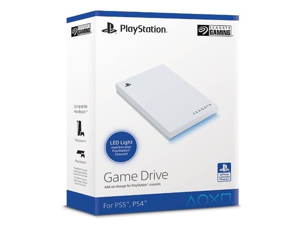 Seagate Game Drive for PlayStation STMH2000200 - SSD - 2 TB - ekstern (bærbar) - USB 3.2 - hvit