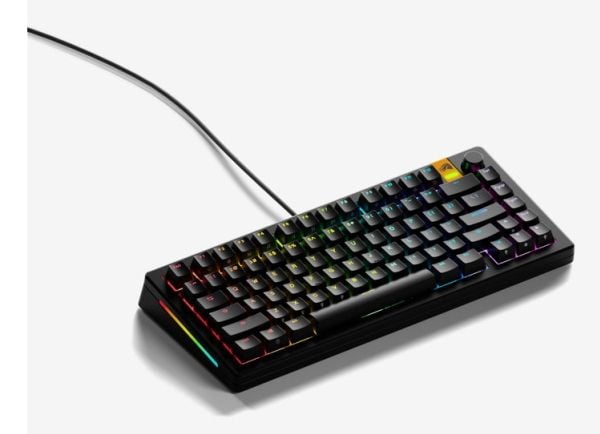 Glorious Gaming GMMK 3 HE 75% Prebuilt, Koblet med ledninger (ikke trådløs), USB, Mekanisk nøkkelbryter, QWERTY, RGB LED, Svart