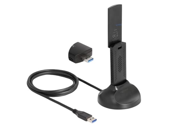 Delock - Nettverksadapter - USB 3.0 - Wi-Fi 6E - svart