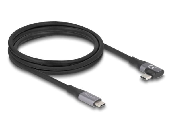 Delock USB 20 Gbps Kabel gewinkelt links / rechts USB PD 3.1 Extended Power Range 240 W 2 m