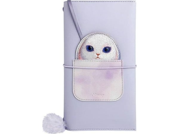 Nimmy 2in1 muistikirja + kynä violetti Big Eyed Pet 2.0 Kaniini