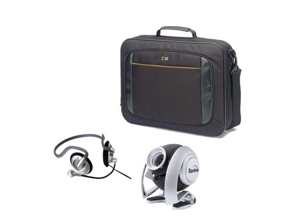Case Logic Attache 15,4"-fodral med webbkamera och headset